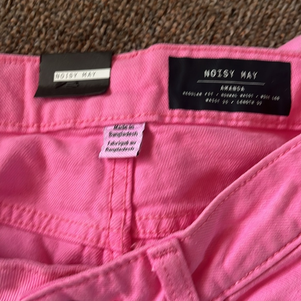 Noisy May Pink Straight Leg Jeans - Picture 5 of 8